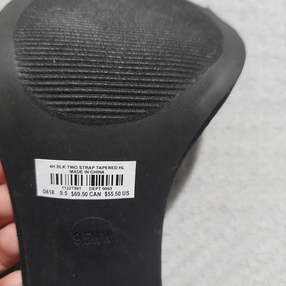 Torrid Classic Black Suede Block Heel Sandals 9.5WW - Picture 5 of 5